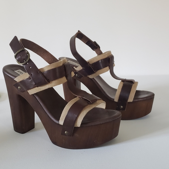 Steve Madden Shoes - Vintage Y2K Steve Madden Chunky Wood Platform Sandals 8.5 / 9